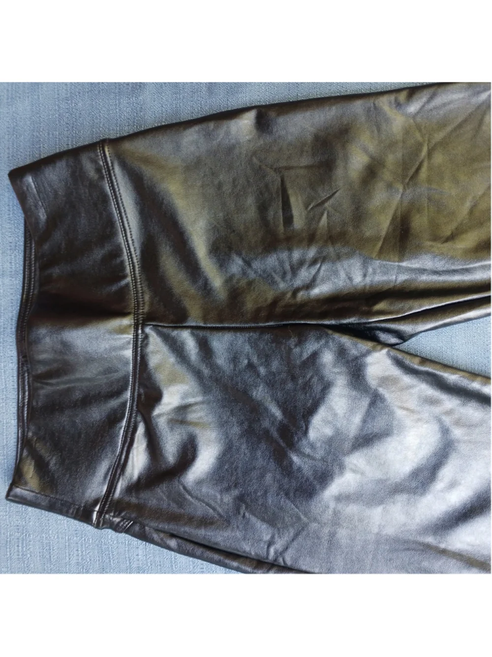 Vince Camuto Womens Faux Leather Ankle Leggings S Black Stretch
